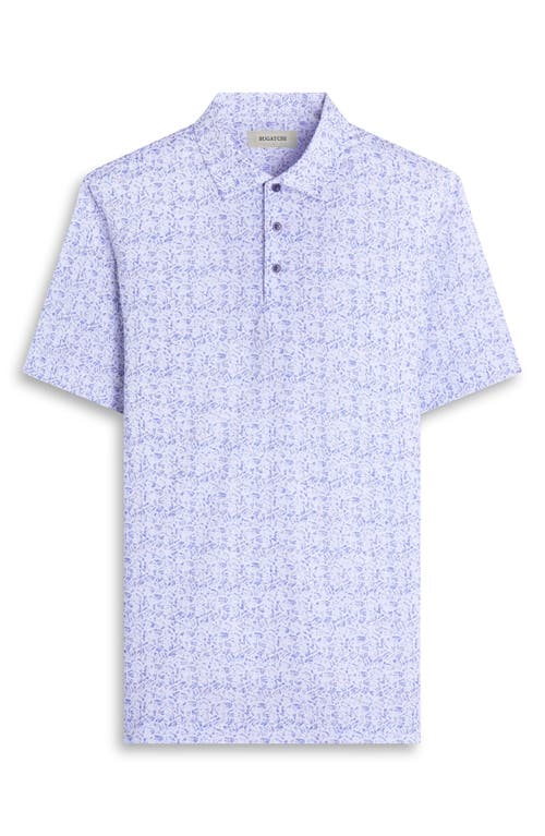 Bugatchi Victor Ooohcotton® Abstract Print Polo In Cobalt