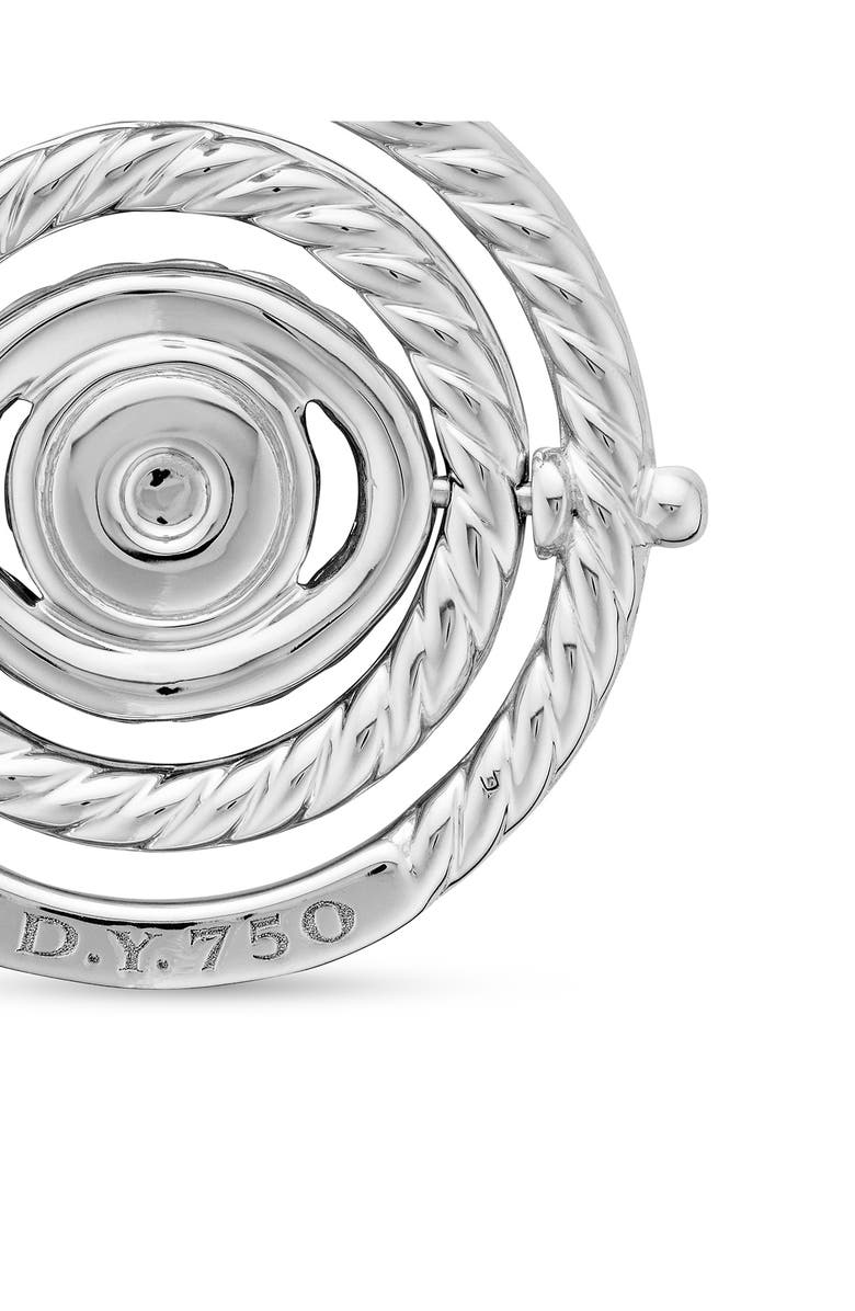 David Yurman Evil Eye Mobile Amulet in 18K White Gold with Pavé Blue Sapphire and Diamonds, Alternate, color, 