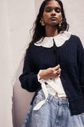 H&M Cable-knit Bomber Jacket