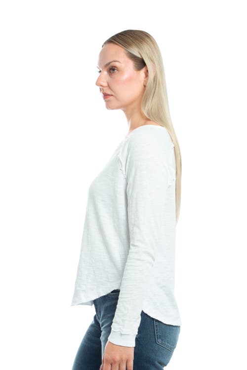 Wilt Clothing Raglan Long Sleeve Tee With Ruffle Detail In Pink