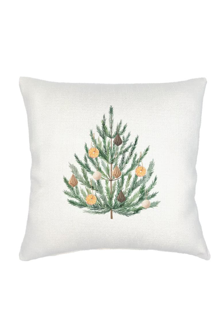 Christmas Tree Velvet Pillow Cover Only, Main, color, Orange
