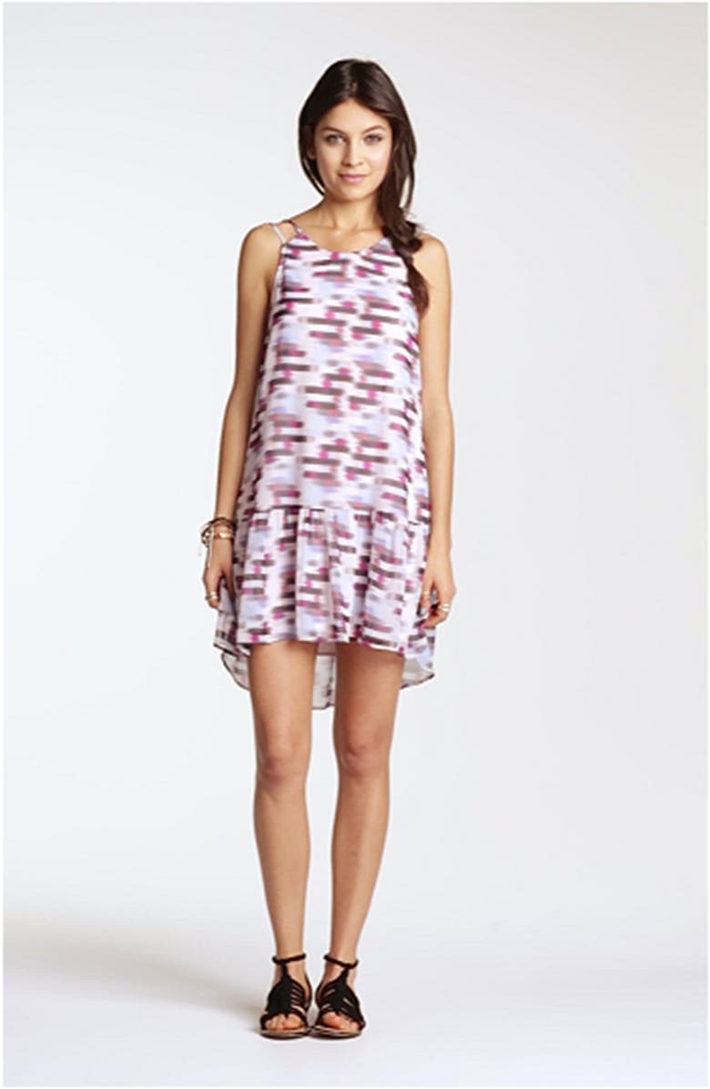 All in Favor Blur Print Drop Waist Dress, Alternate, color,