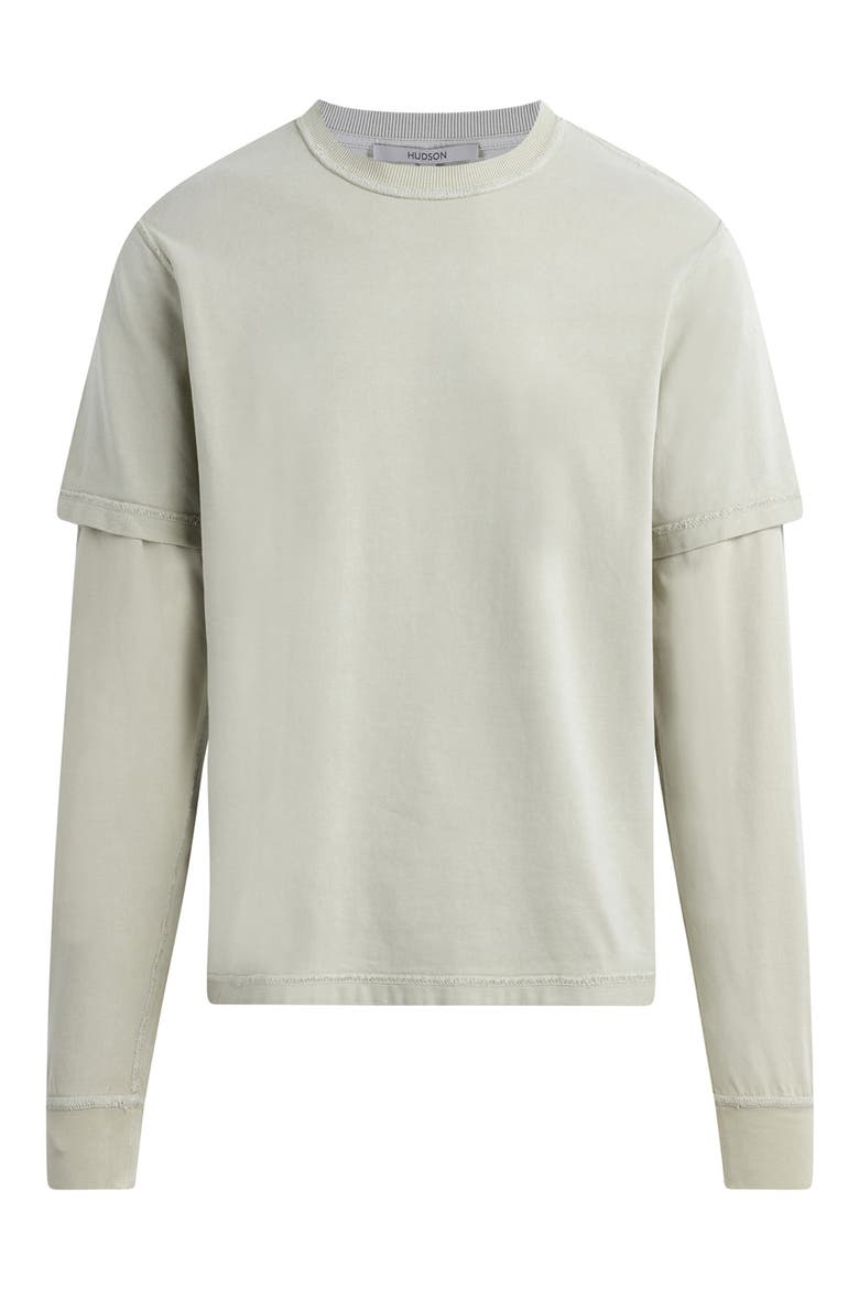 Hybrid Layered Cotton T-Shirt, Alternate, color, SANDSTONE