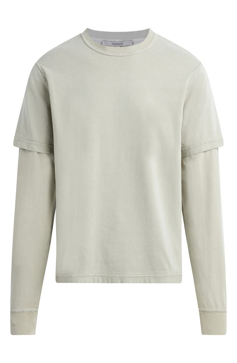 Hudson Jeans Hybrid Layered Cotton T-Shirt, Alternate, color, Sandstone