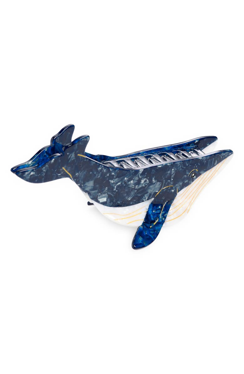 Solar Eclipse Blue Whale Claw Clip, Main, color,