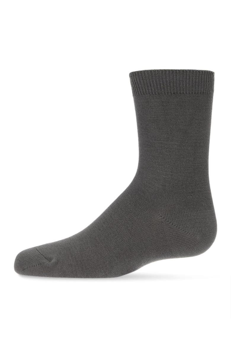Kid's Basic Soft Rayon Crew Socks, Main, color, Dark Gray