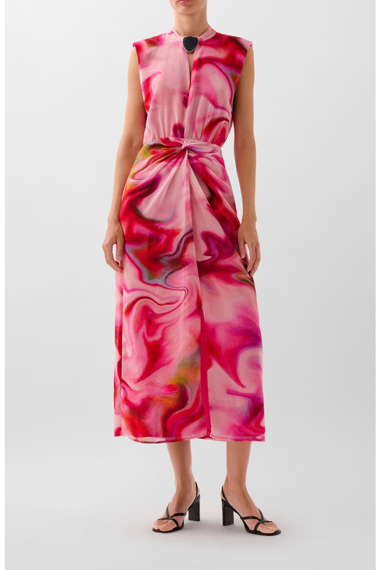 Tie Pink Dress, Main, color, Pink