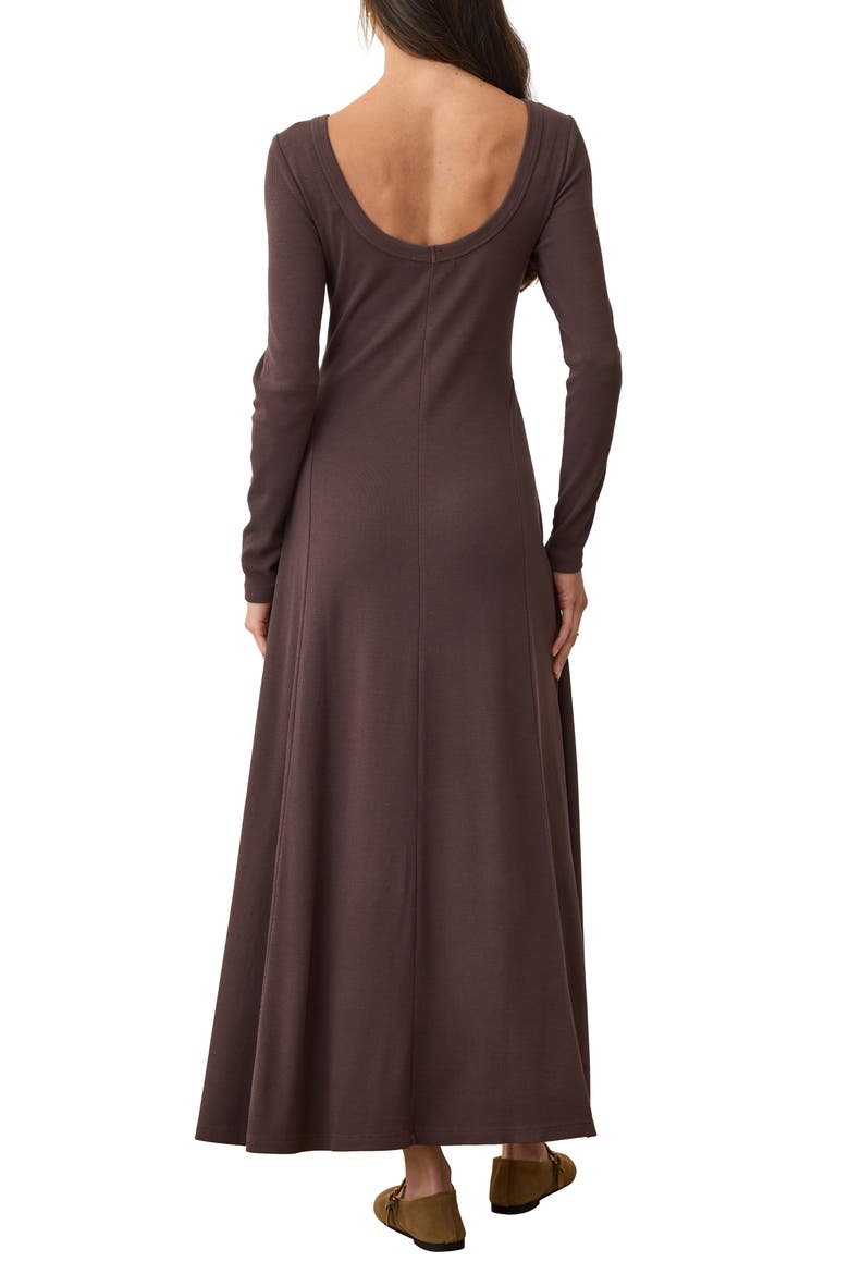 Lexi Ribbed Fit and Flare Dress, Alternate, color, COFFEE BEAN