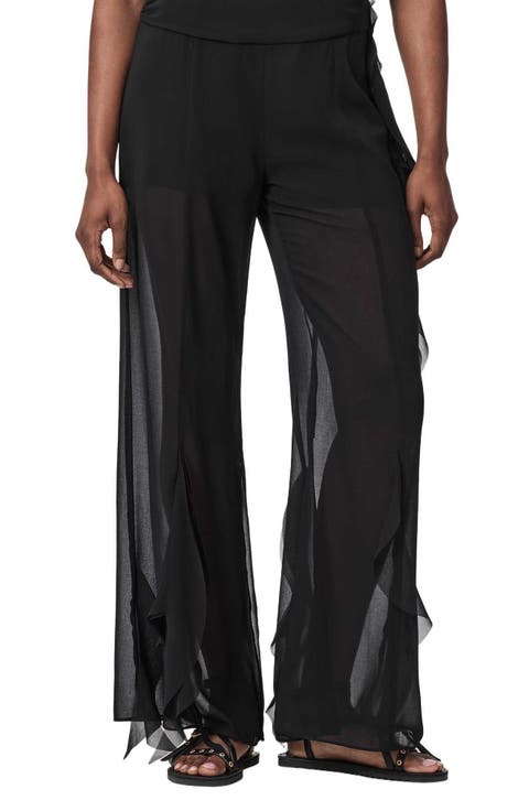 Minna Ruffled Wide Leg Trousers