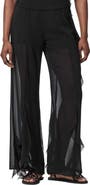 AllSaints Minna Ruffled Wide Leg Trousers