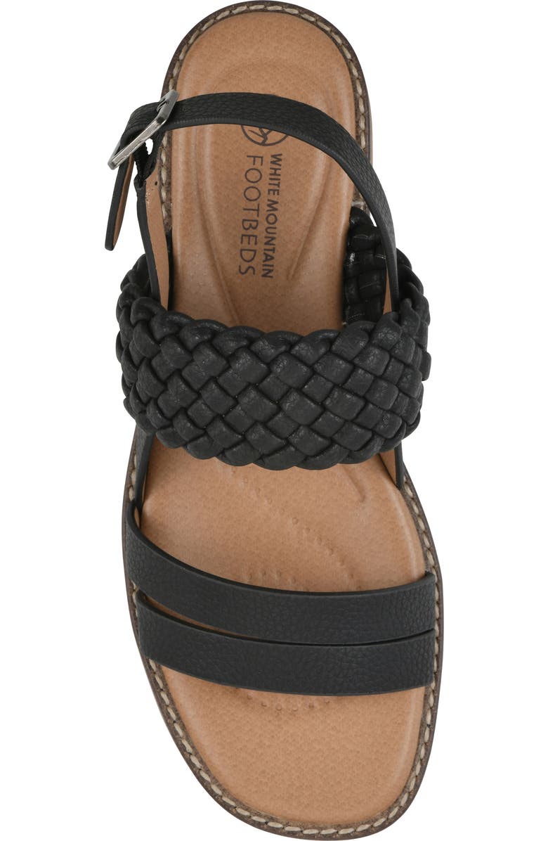 CLIFFS BY WHITE MOUNTAIN Macaroni Slingback Sandal, Alternate, color, Black Smooth