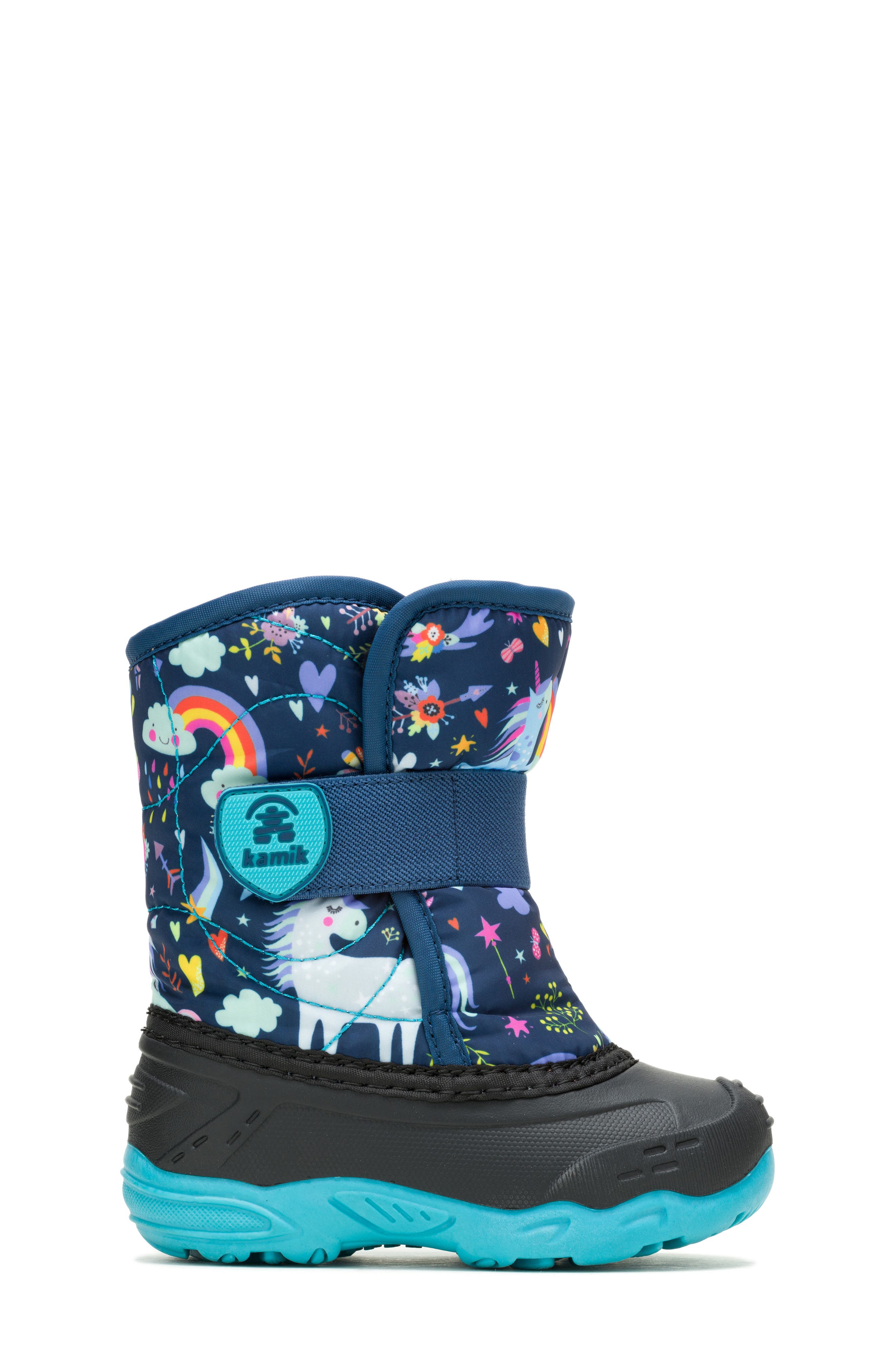 Kamik Kids' Snowbug 5 Waterproof Faux Fur Lined Boot, Alternate, color, Light Navy