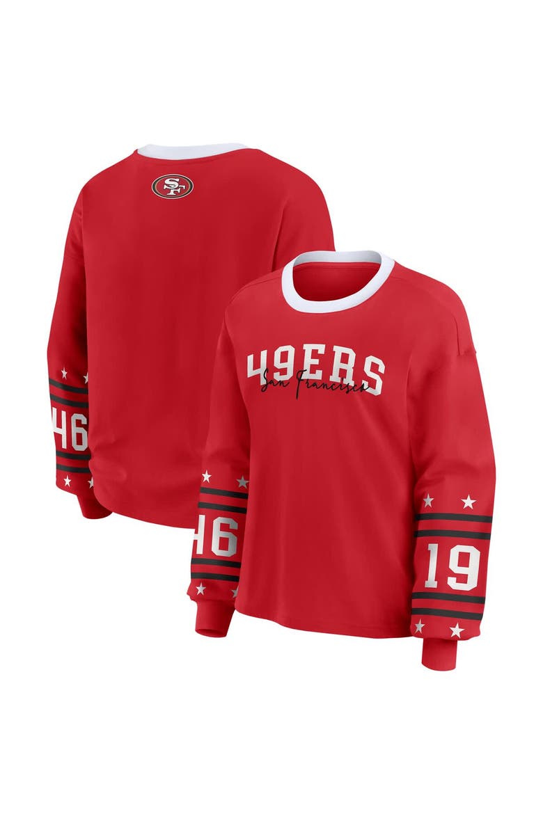 Women's WEAR by Erin Andrews  Scarlet San Francisco 49ers Sport Long-Sleeve T-Shirt, Main, color, Scarlet