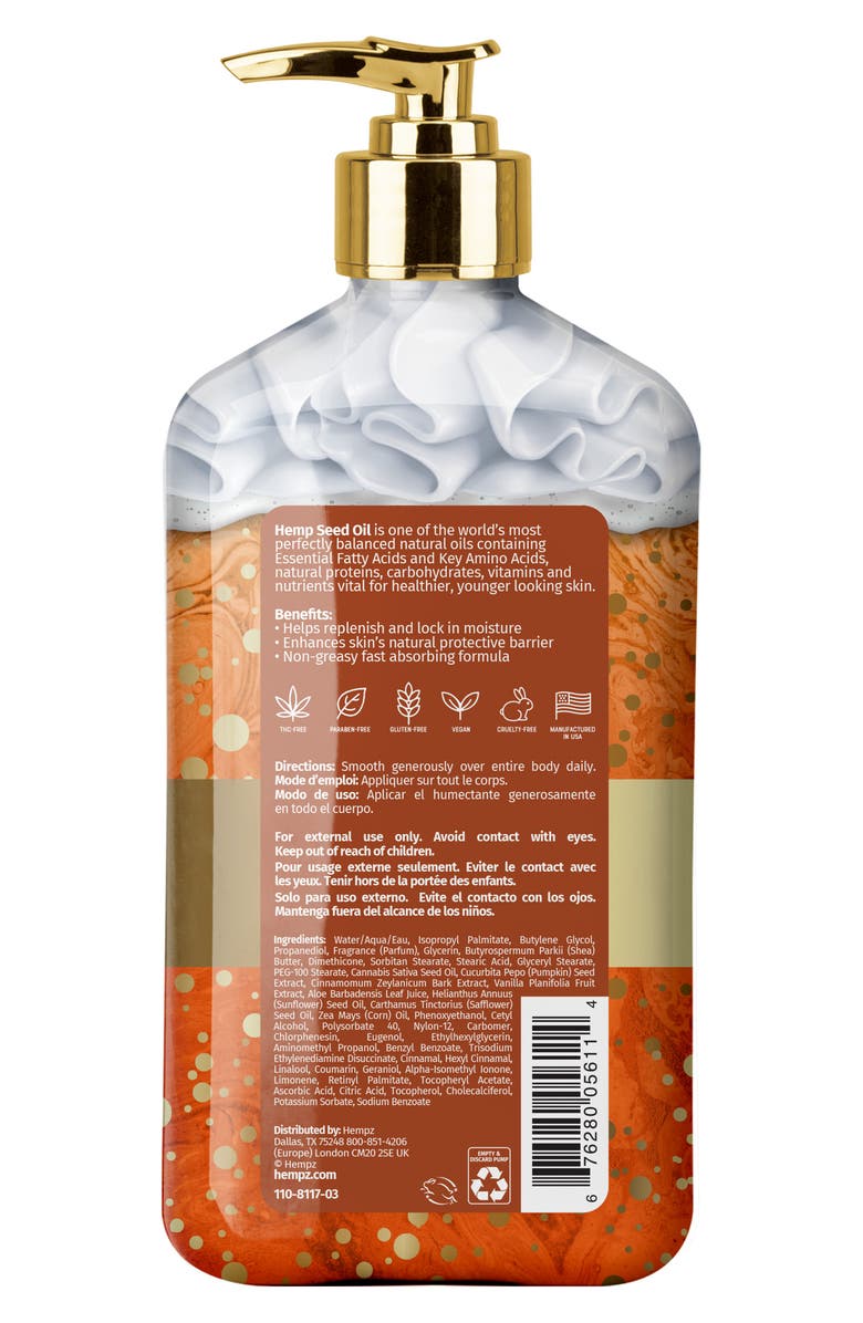 HEMPZ Pumpkin Spice & Vanilla Chai Herbal Body Moisturizer, Alternate, color, 