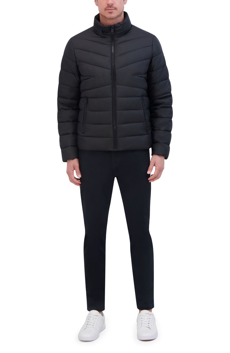 Kenneth Cole Quilted Puffer, Main, color, Black