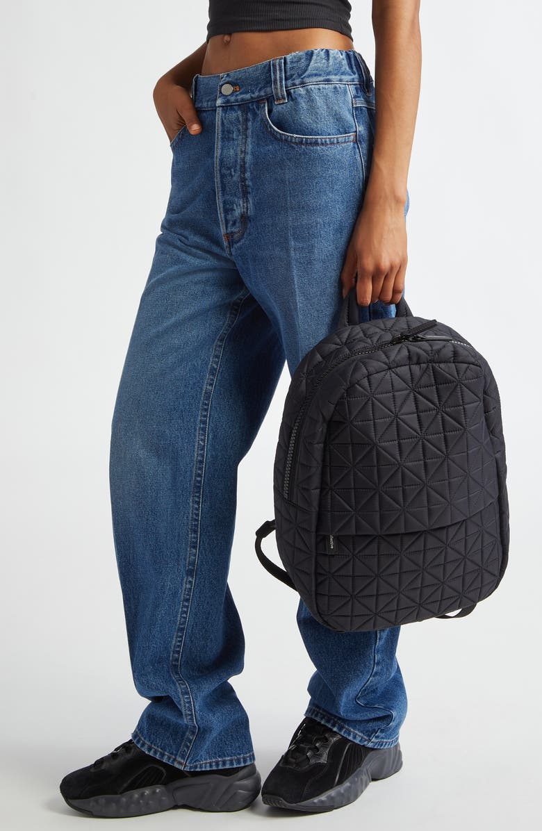 VeeCollective Vee Water Repellent Quilted Nylon Backpack, Alternate, color,