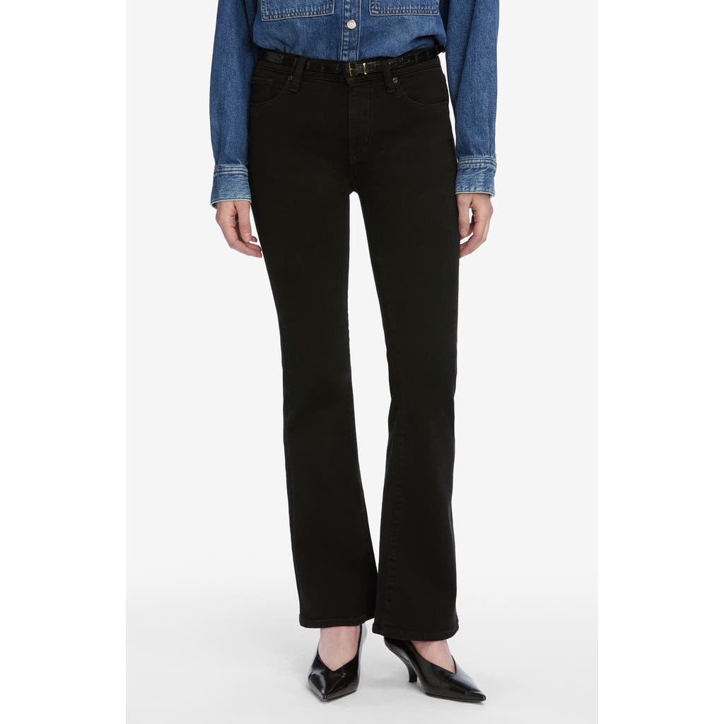 Frame The Icon Flare Leg Jeans In Black