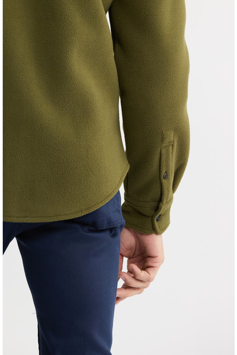 Shirt Jacket with Faux Fur Lining, Alternate, color, OLIVE