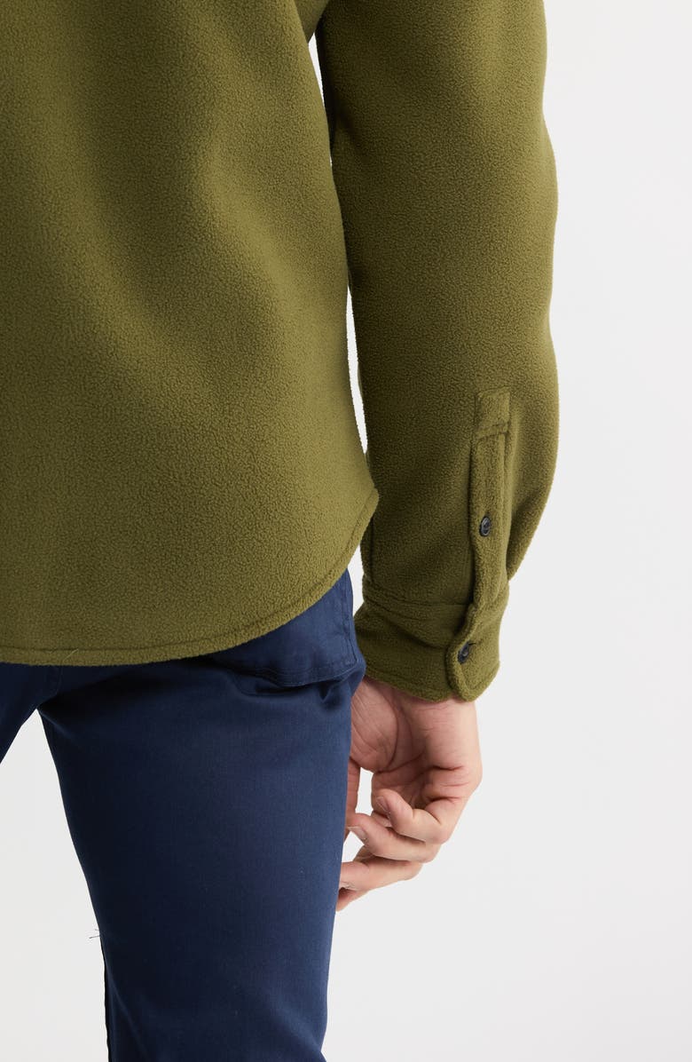 JACHS Shirt Jacket with Faux Fur Lining, Alternate, color, Olive