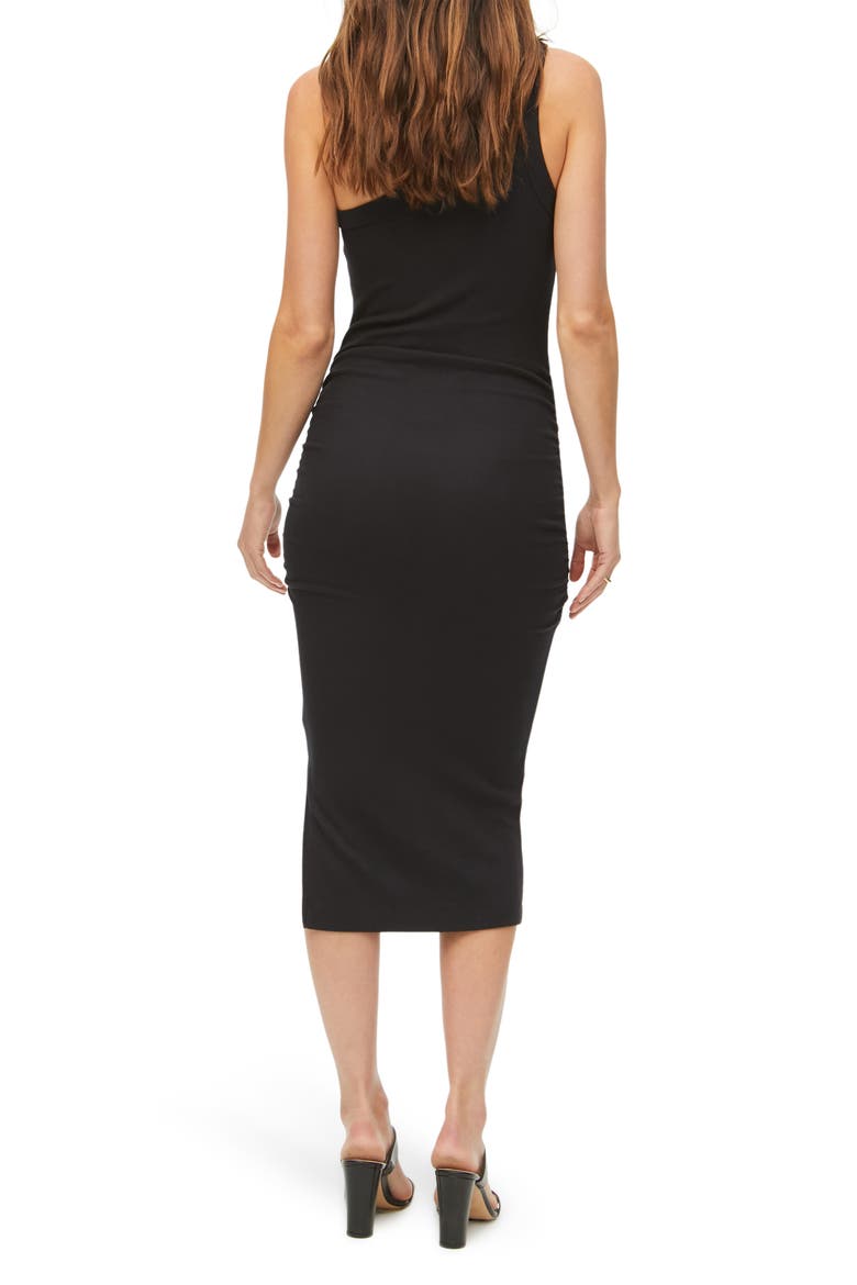 Coco One-Shoulder Body-Con Dress, Alternate, color, BLACK