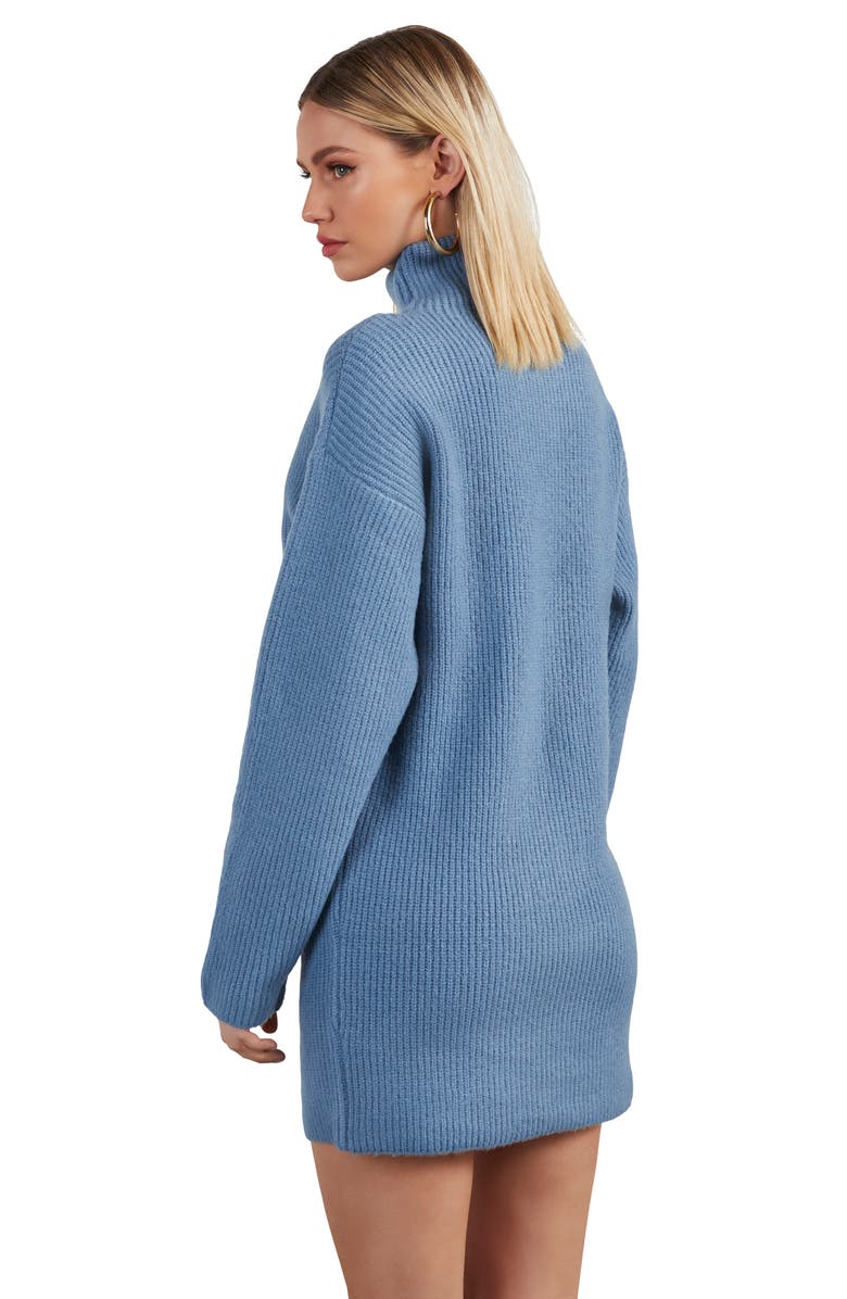 VICI Collection Uptown Girl Long Sleeve Funnel Neck Mini Sweater Dress, Alternate, color, 