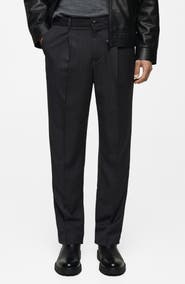 MANGO Regular Fit Pleated Pants