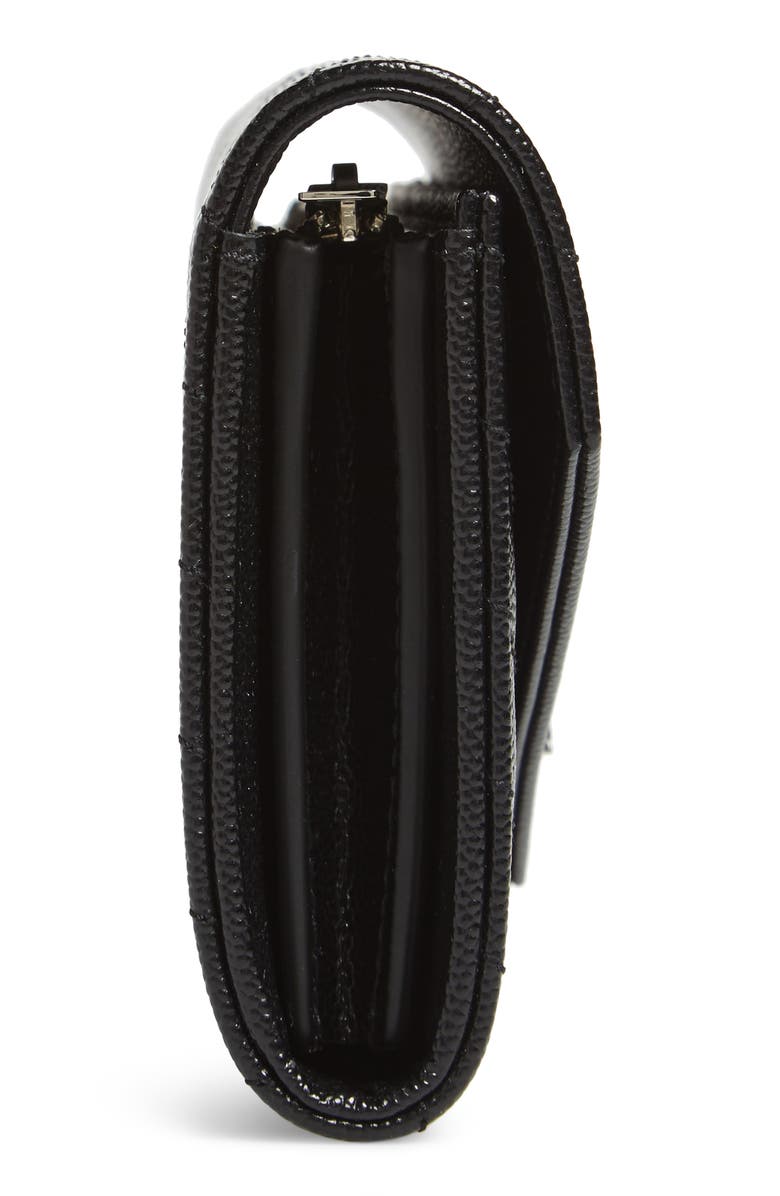 Saint Laurent Matelassé Leather Envelope Wallet, Alternate, color,