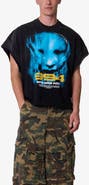 mnml 994 Phantom Distressed Graphic Cutoff T-Shirt