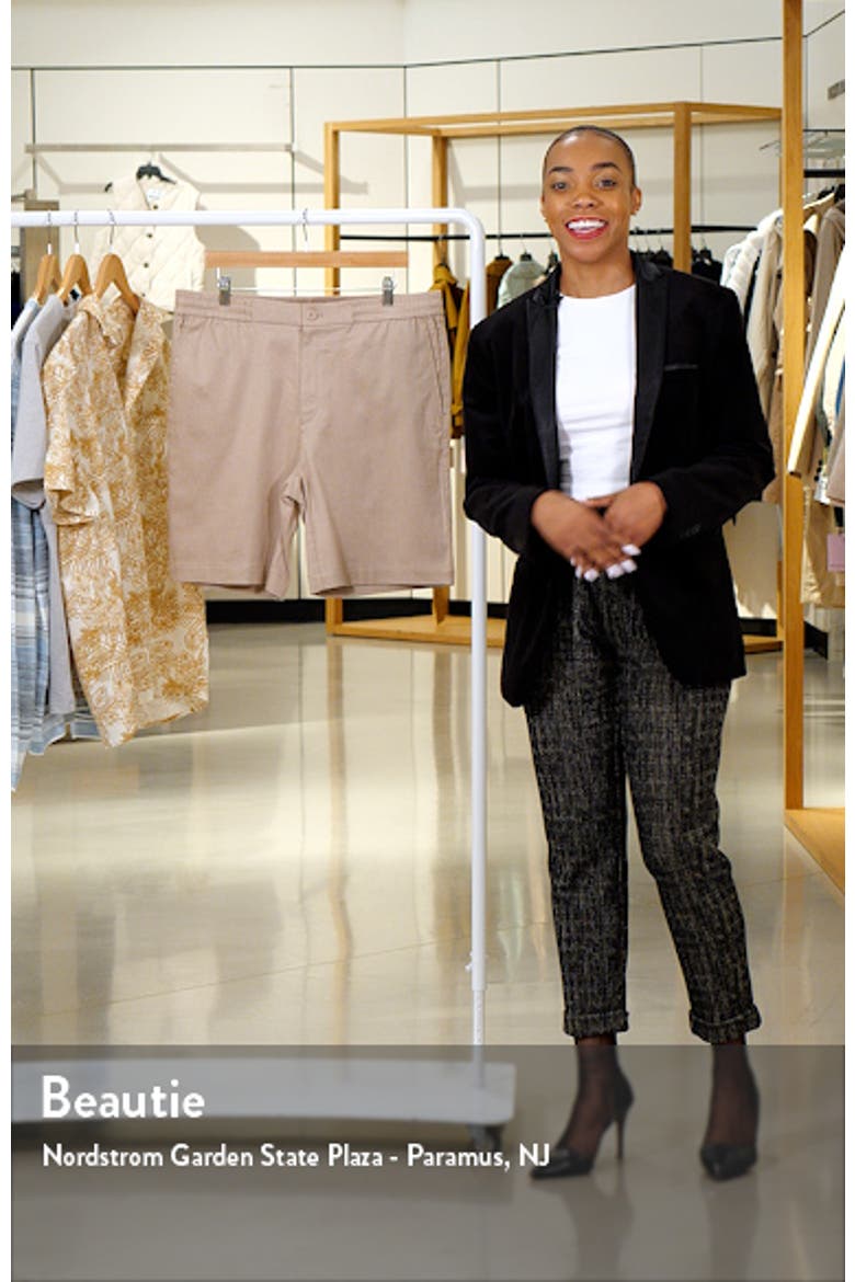 Linen Blend Drawstring Chino Shorts video
