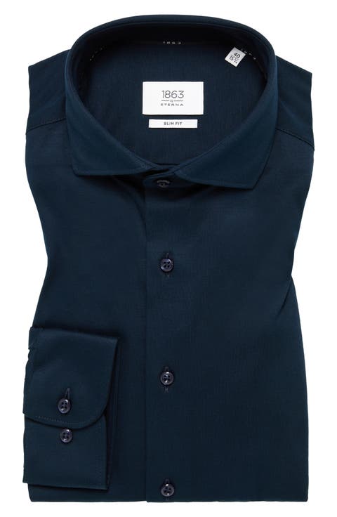 Jersey Slim Fit Dress Shirt