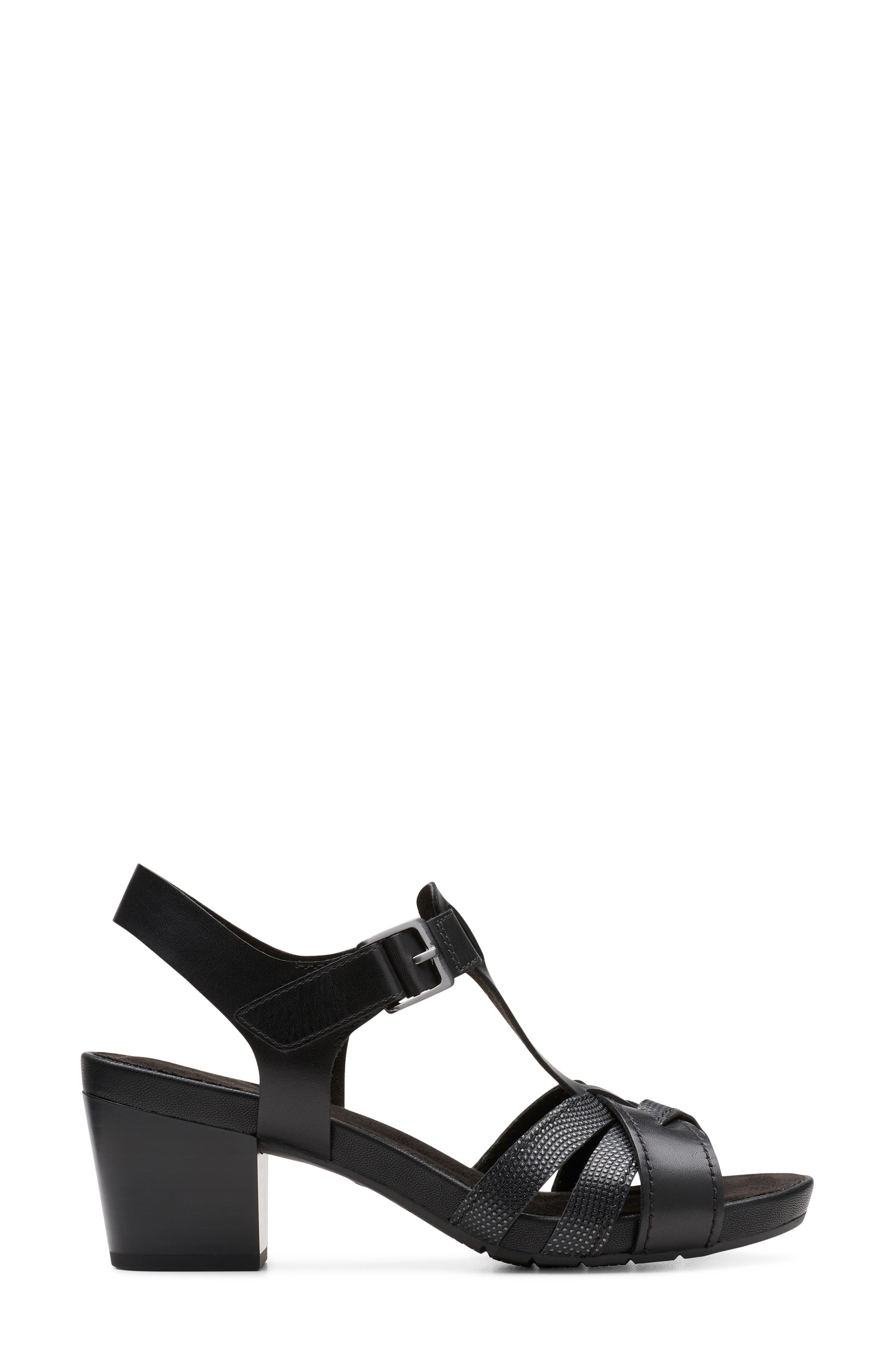 Clarks<sup>®</sup> Kymber Ankle Strap Block Heel Sandal, Alternate, color, 