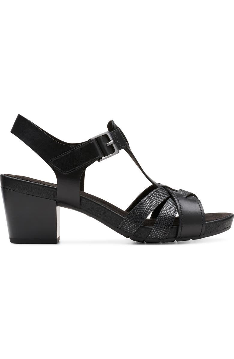 Clarks<sup>®</sup> Kymber Ankle Strap Block Heel Sandal, Alternate, color,