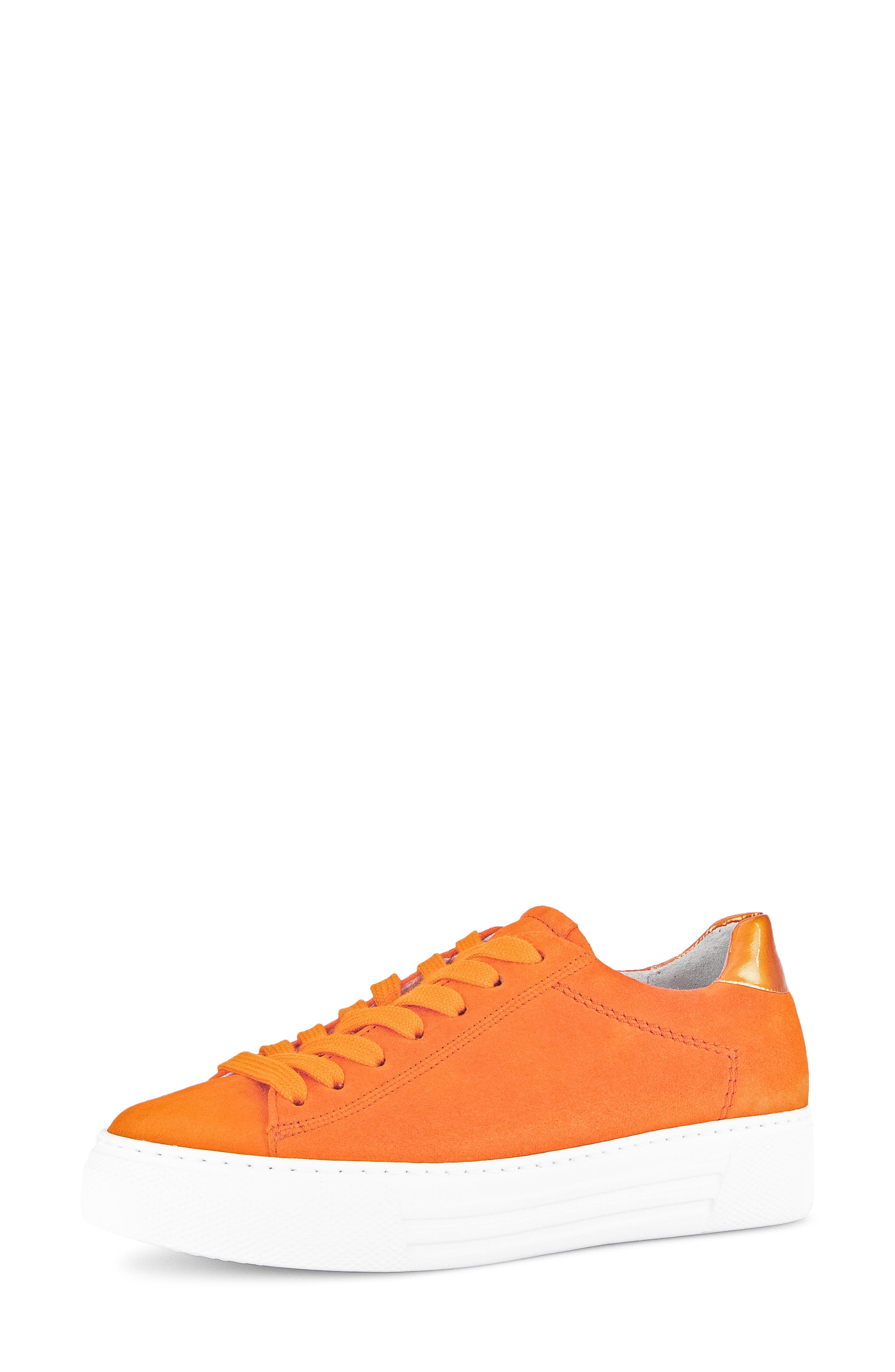 Gabor Low-Top Platform Sneaker, Main, color, Mandarin