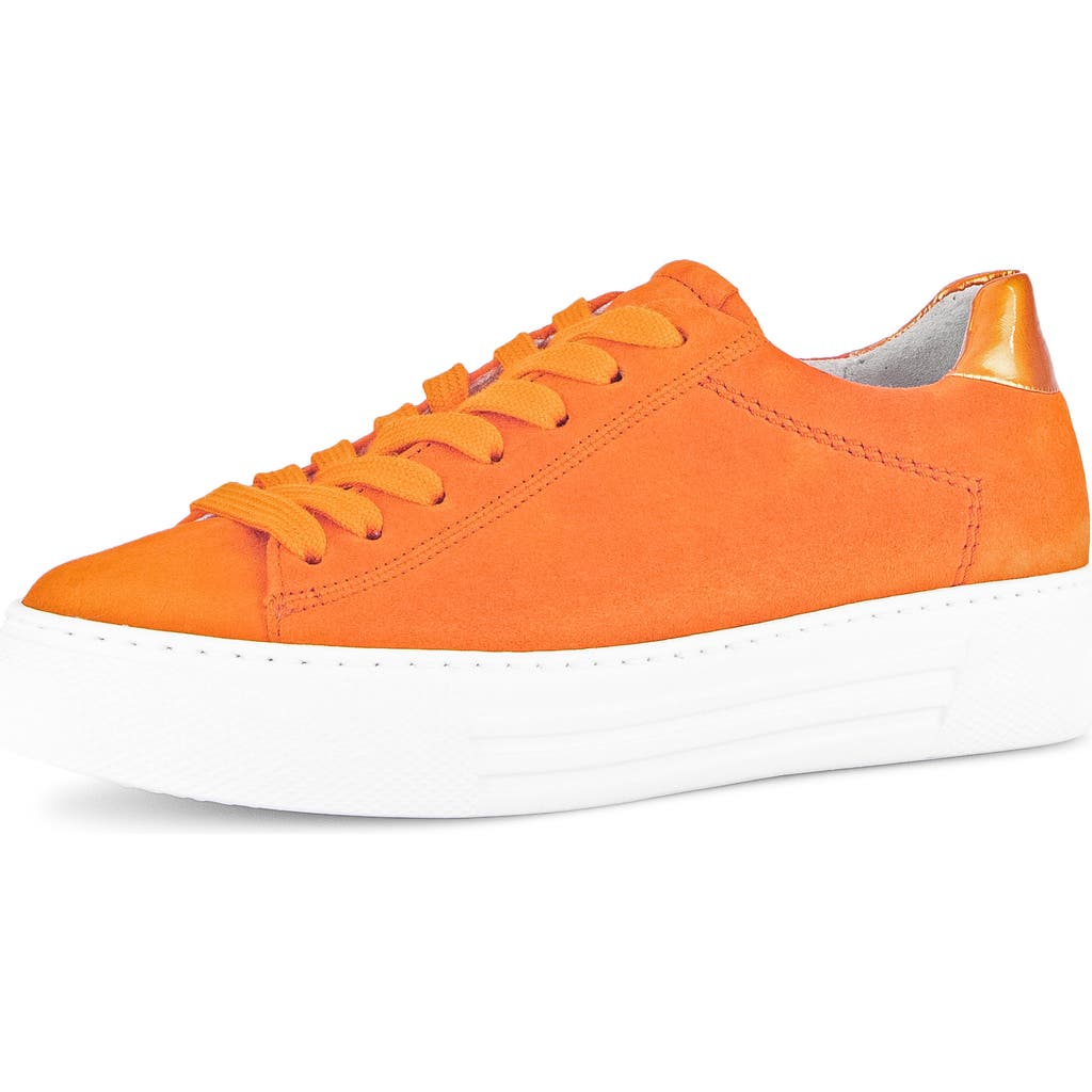 Gabor Low-top Platform Sneaker In Orange