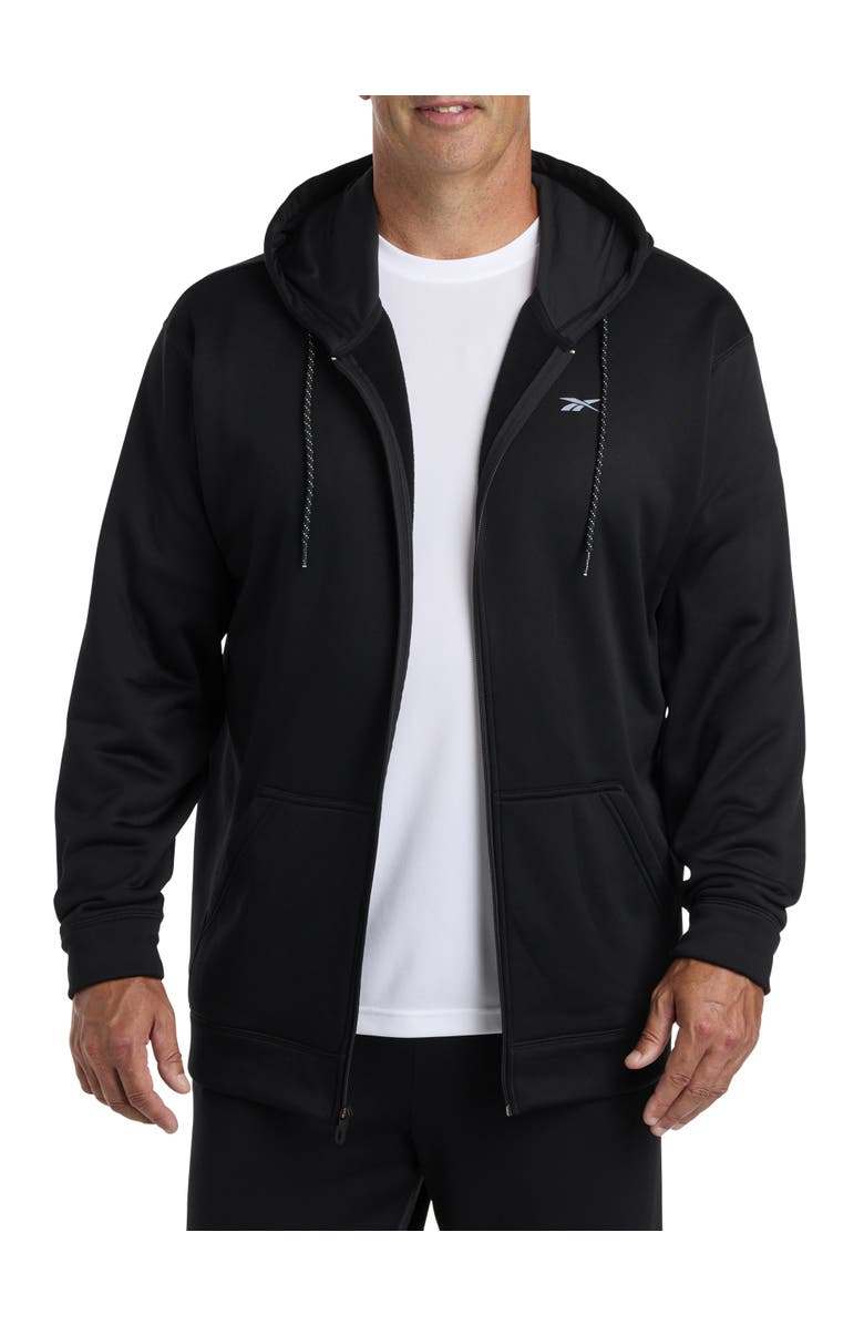 Reebok Performance Zip-Front Hoodie, Main, color, Black