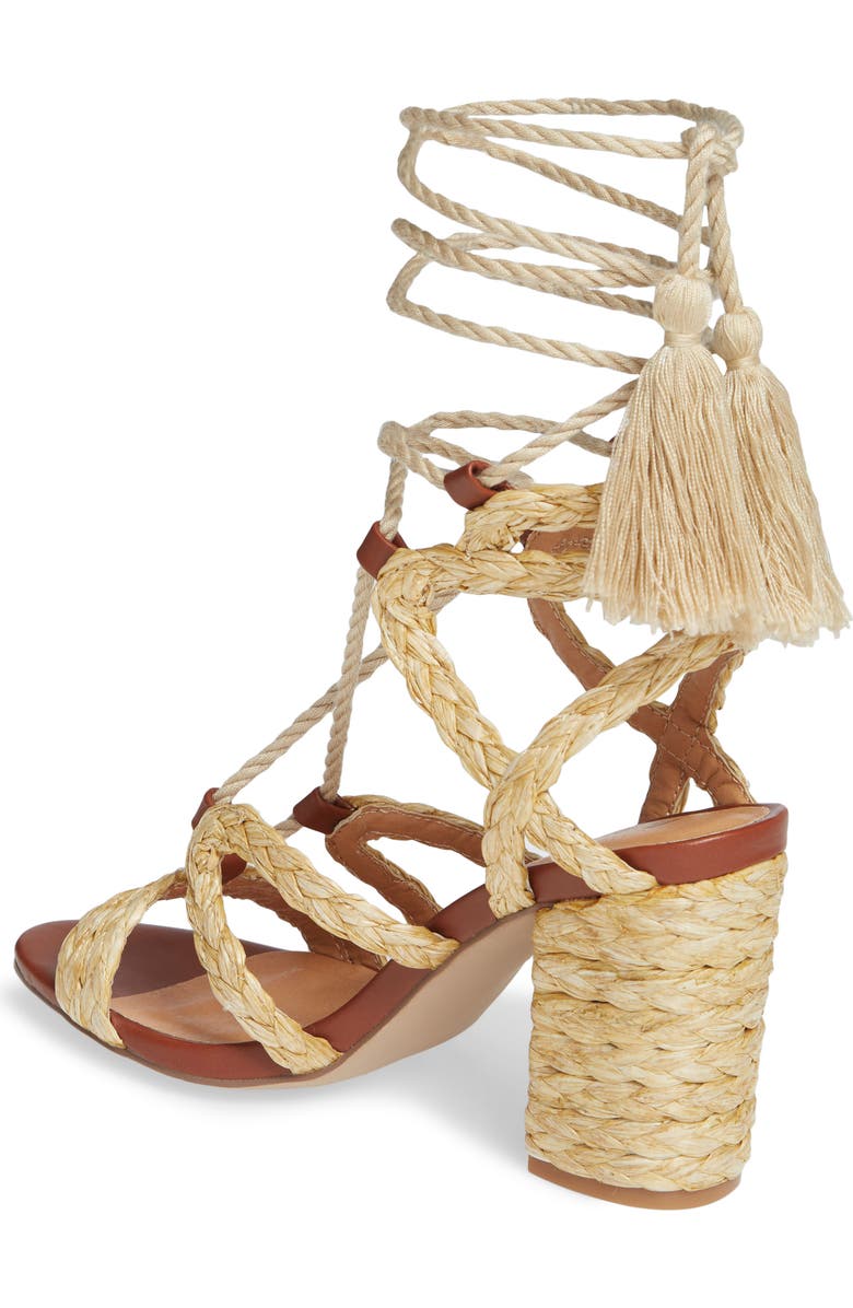 MIA Renita Raffia Wraparound Sandal, Alternate, color,