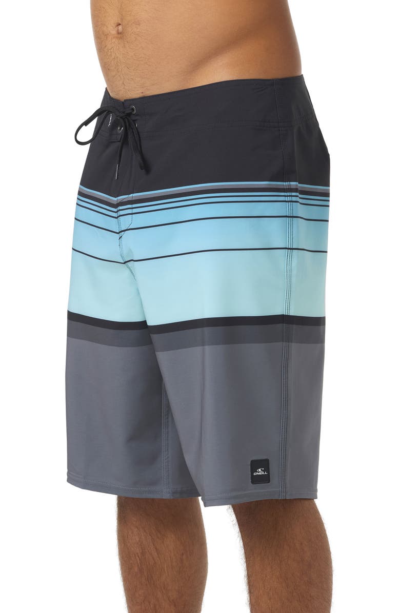 O'Neill Lennox Stripe Board Shorts, Alternate, color, Black 2