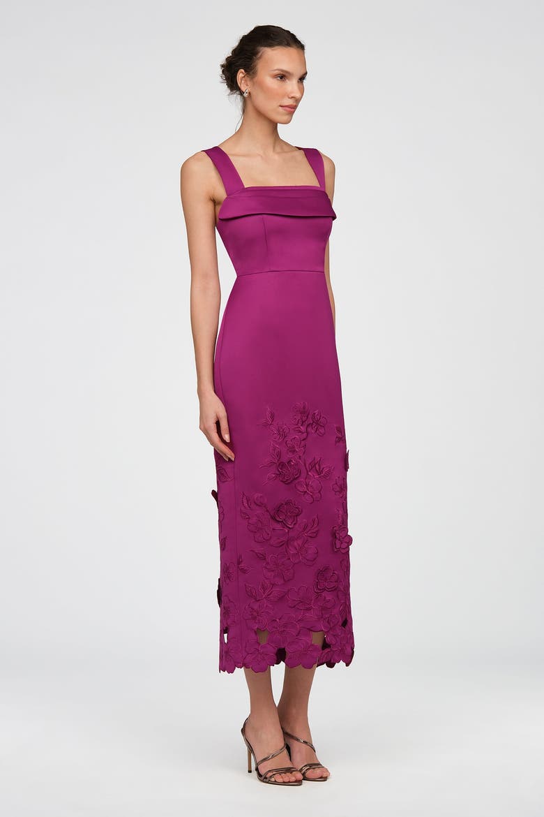 Billie Embroidered Dress, Alternate, color, Rosewood