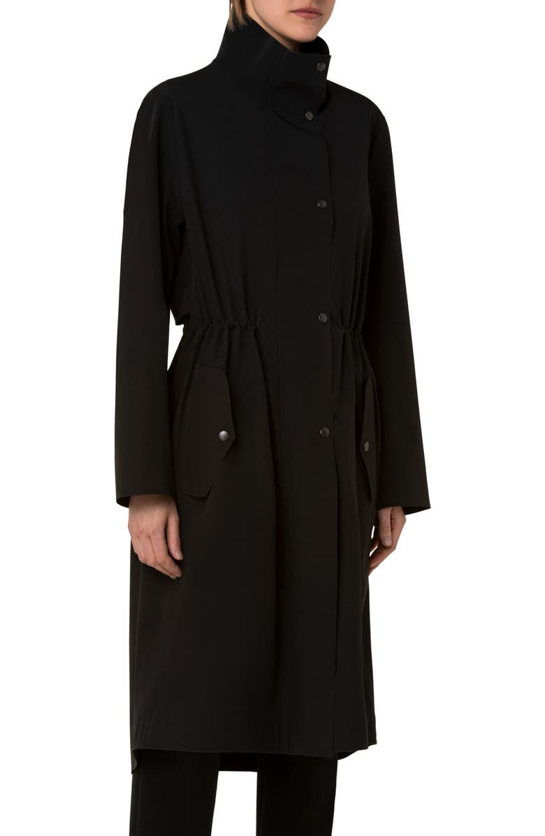 Akris punto Water Repellent Stand Collar Techno Parka, Alternate, color, 
