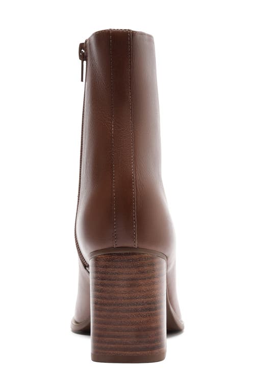 Arezzo Regina Block Heel Bootie In Brown