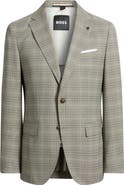 BOSS Hutson Slim Fit Plaid Stretch Sport Coat