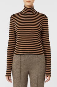 MM by Max Mara Blasy Stripe Mock Neck Shirt