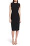Ruffle Mock Neck Sheath Dress