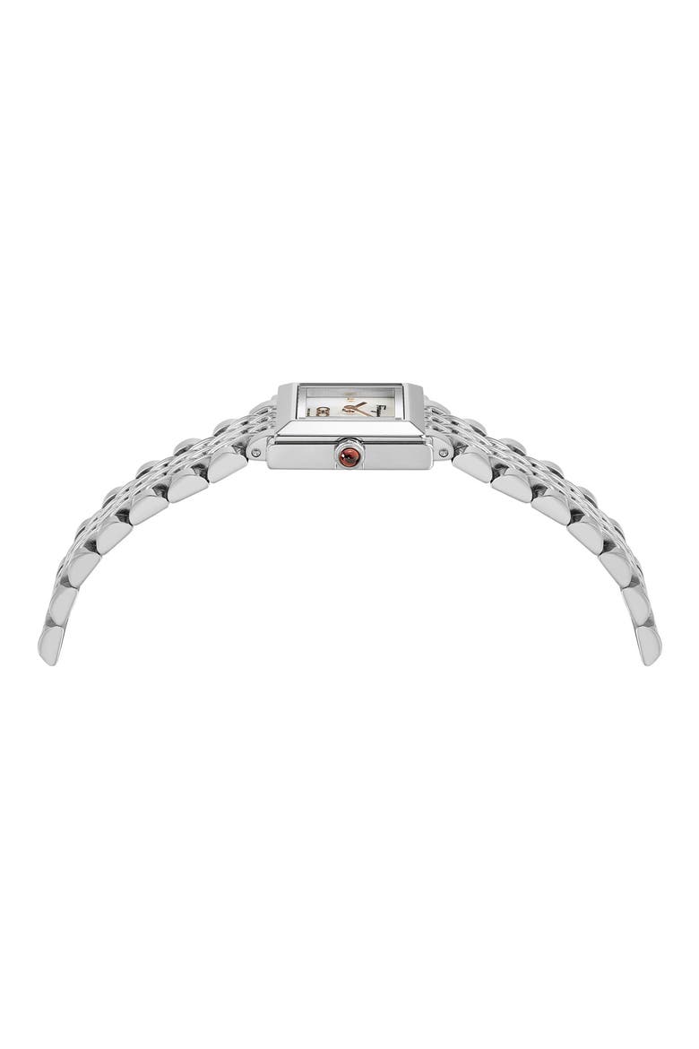 Square Bracelet Watch, 19mm x 19mm, Alternate, color, STAINLESS STEEL