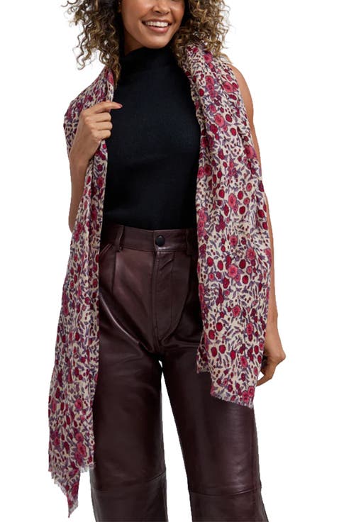 Karen Aster Floral Scarf