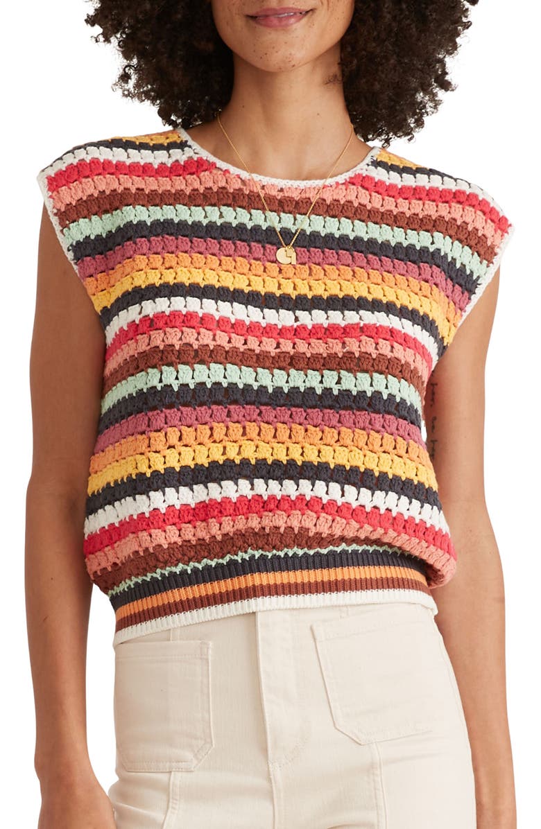 Marine Layer Faye Crochet Dolman Sleeve Top, Main, color, 