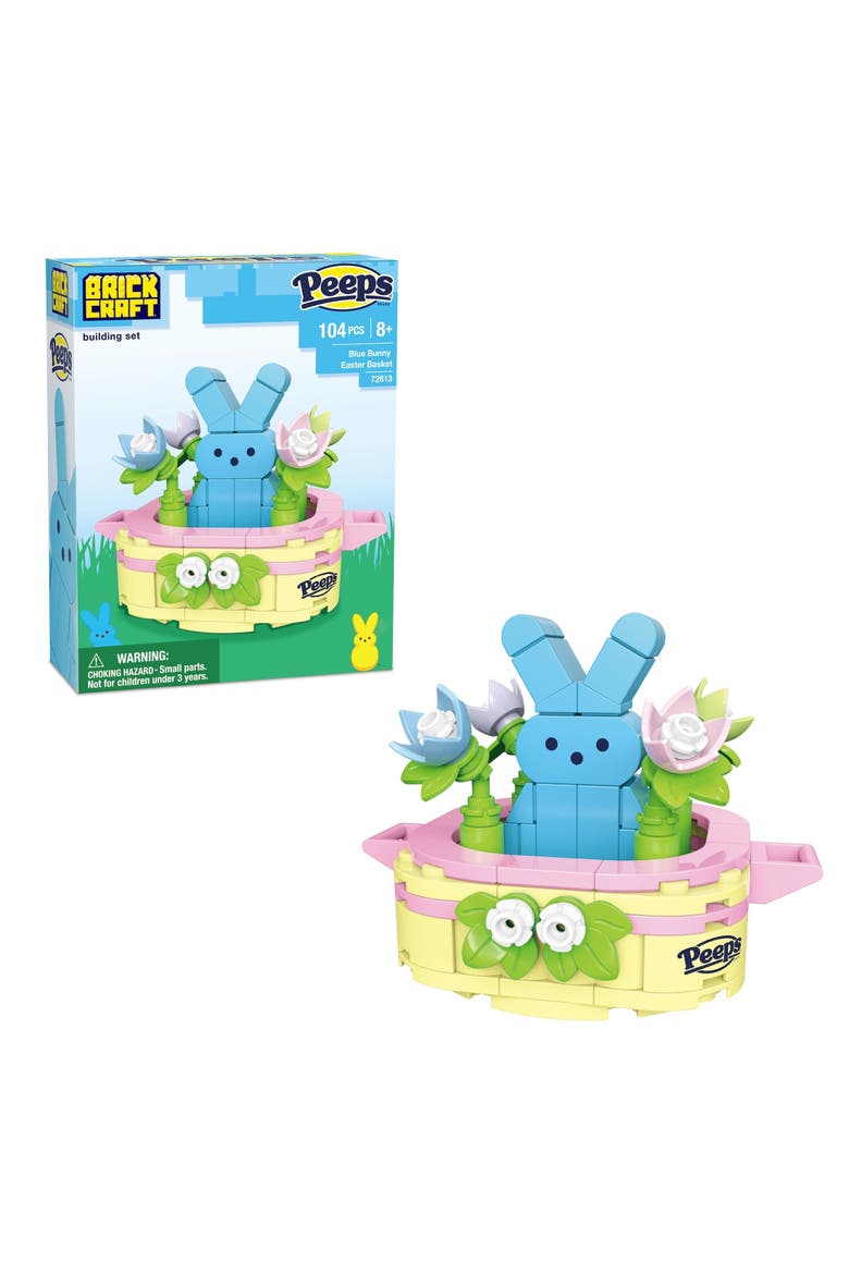 Peeps Blue Bunny Easter Basket Building Set, Main, color, Ivory
