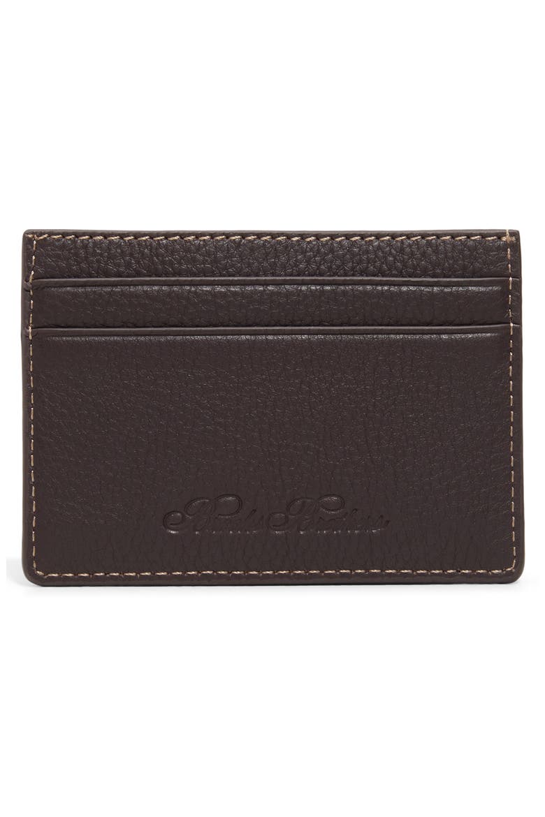 Portland Pebbled Leather Card Case, Alternate, color, BROWN