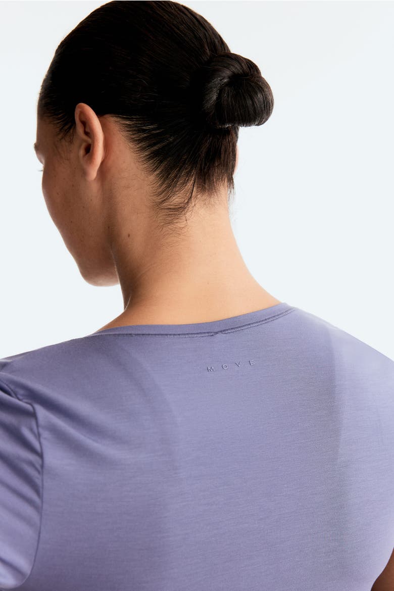 Sports Wrap Top In Modal, Alternate, color, Dusty violet