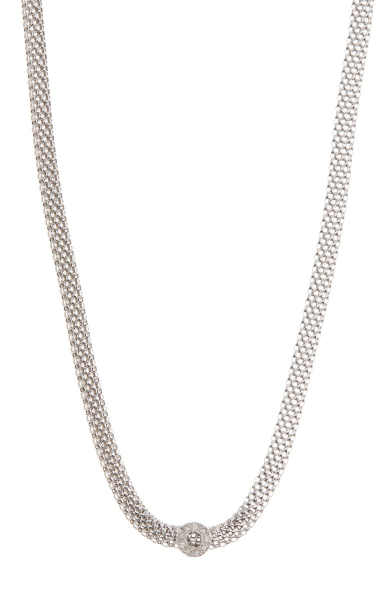 MESHMERISE 18K Gold Plated Diamond Necklace - 0.10 ctw, Main, color,